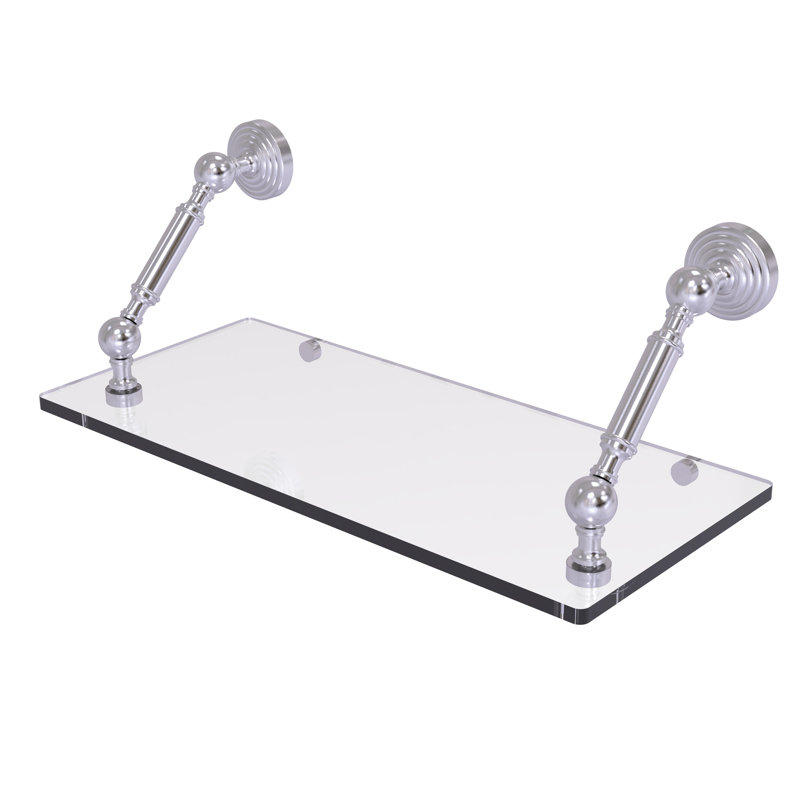 Tablette flottante Beresford, Chrome satiné, H 7,3 po x l 18 po x P 8 po