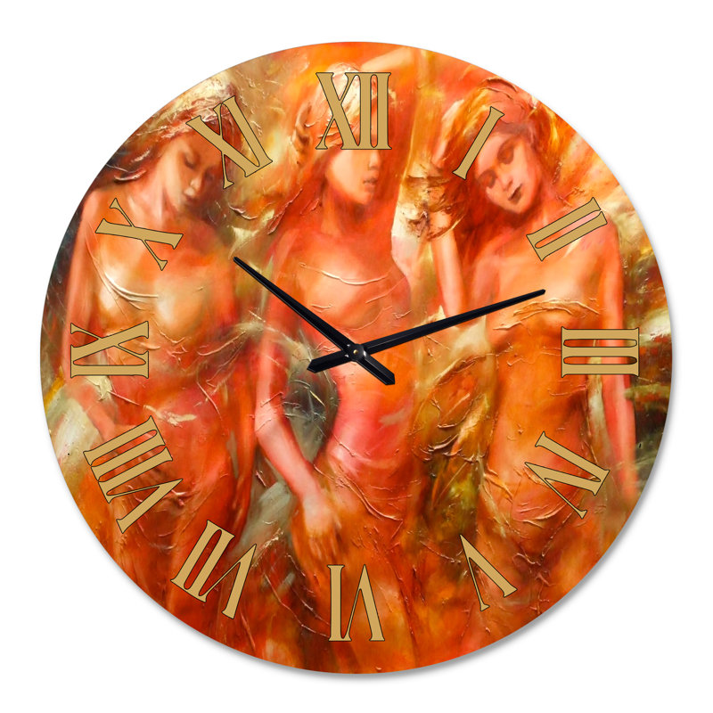 Dancing Déesse II - Horloge murale traditionnelle, Moyenne