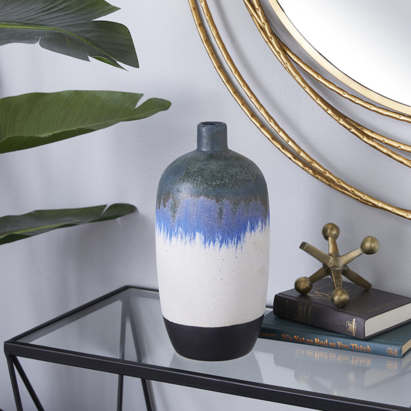 Vase blanc en céramique blanche 13 x 6 x 6