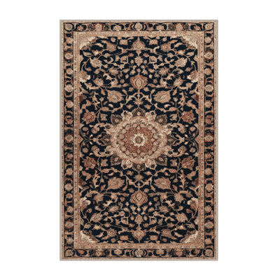 Machine Washable Persian Brown Area Rug