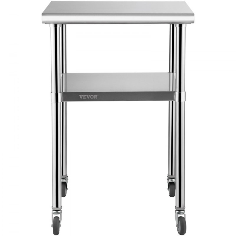 Table de préparation en acier inoxydable, 24 x 24 x 36 pouces, capacité de charge de 600 lb