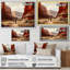 Native Canyon Echoes - Native American Art, reproduction d'art encadrée-97044872-97044873