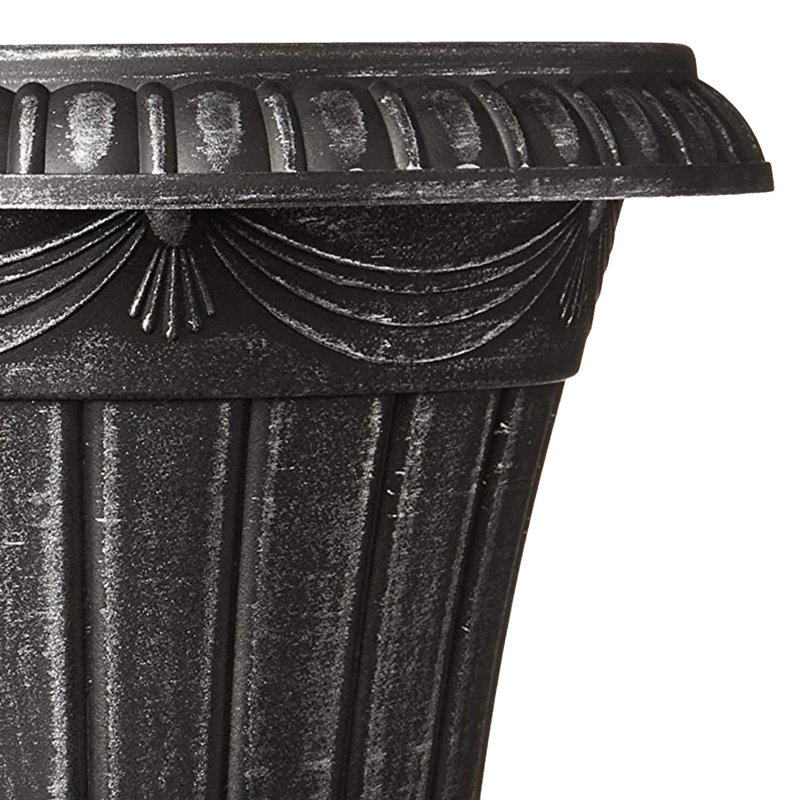 Anouk Urn Planter, 12" H x 10" W x 10" D, Silver