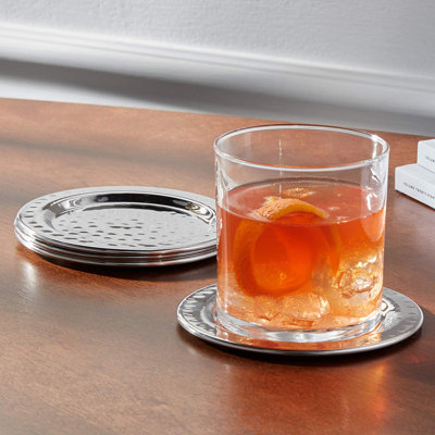 Sous-verre rond martelé