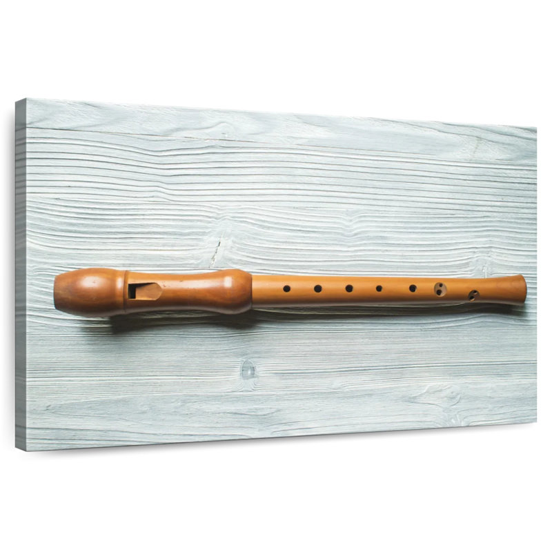 Abarca Musical Wooden Flute, 26" H x 39" W