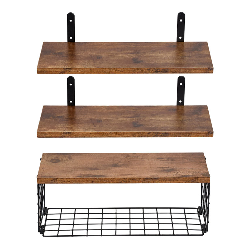 4 Piece Wood Bracket Shelf