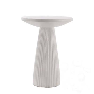 Fluted Pedestal Side Table
