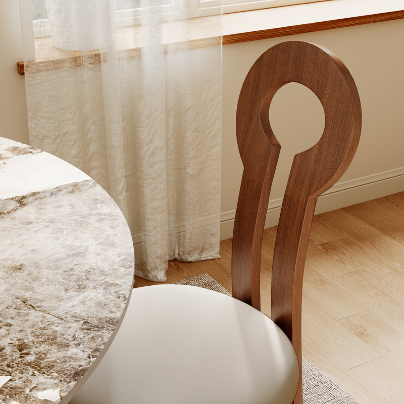 Ensemble de salle à manger 5 pièces en bois massif avec plateau tournant, H 29,5 po x l 59 po x P 59 po