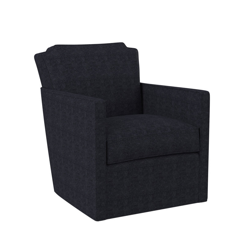 Chaise pivotante Elise, 100 % polyester bleu marine Venise