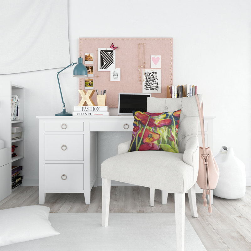 Coussin décoratif intérieur/extérieur dépilaments, H 14 po x l 14 po x P 4 po