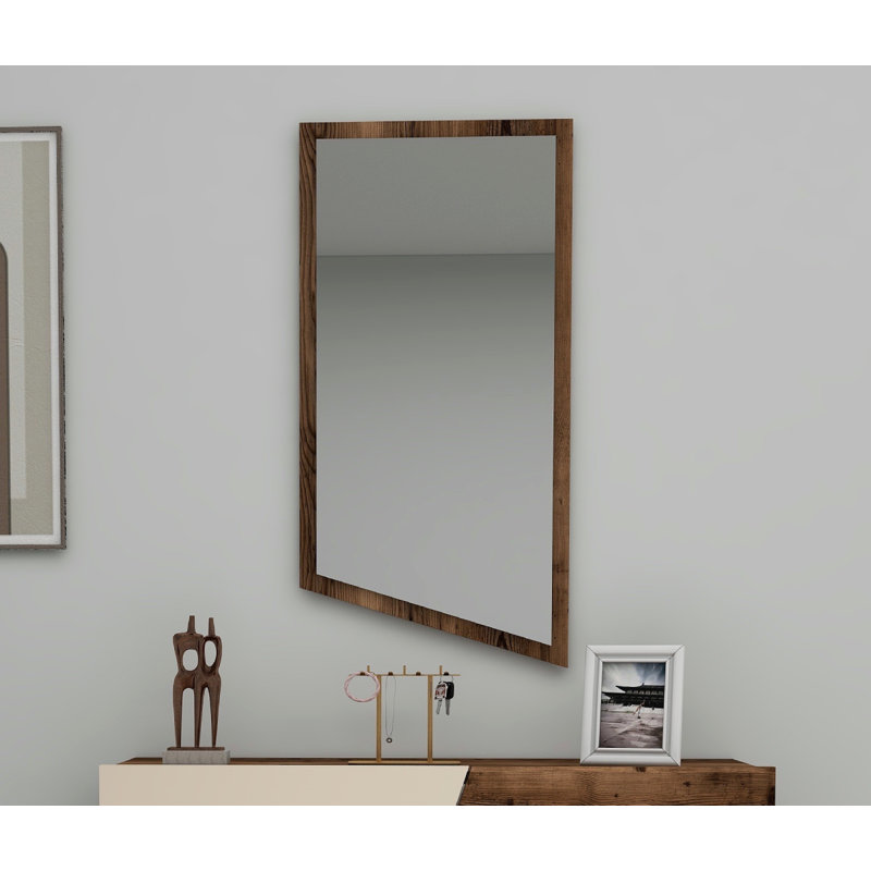 Dresser Mirror Novelty Wood Framed Wall Mounted Pollak 
