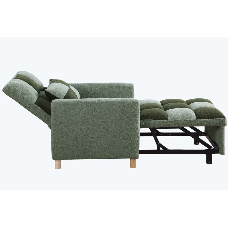 Somdath Sleeper Sofa Chair Bed Multi-Functional Sleeper Chair Upholstered Accent Chair, Green Duplicate