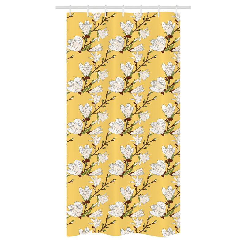 Rohando Floral Shower Curtain with Hooks Included, 72" H x 36" W