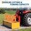 Attache rapide 3 points pour les tracteurs de catégorie 1, capacité de levage de 3000 lb avec récepteur de 2 po et boulon réglable à 5 niveaux, fixation en acier au carbone-130171736