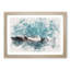 Wave Curl Watercolour - Framed Print-56882307-56882308