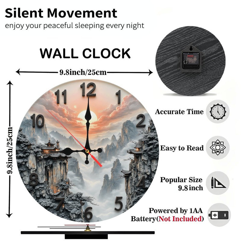 Horloge décorative papillon