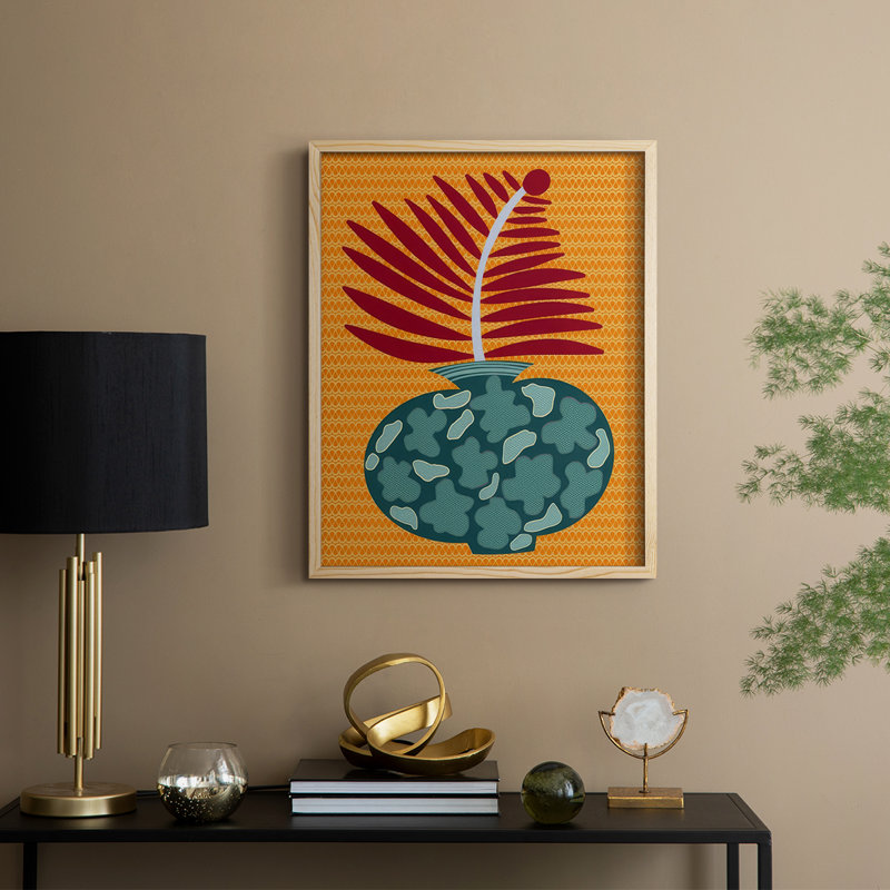 Snappy Botanical II Framed Print - Solid Wood, Natural, 21" H x 17" W