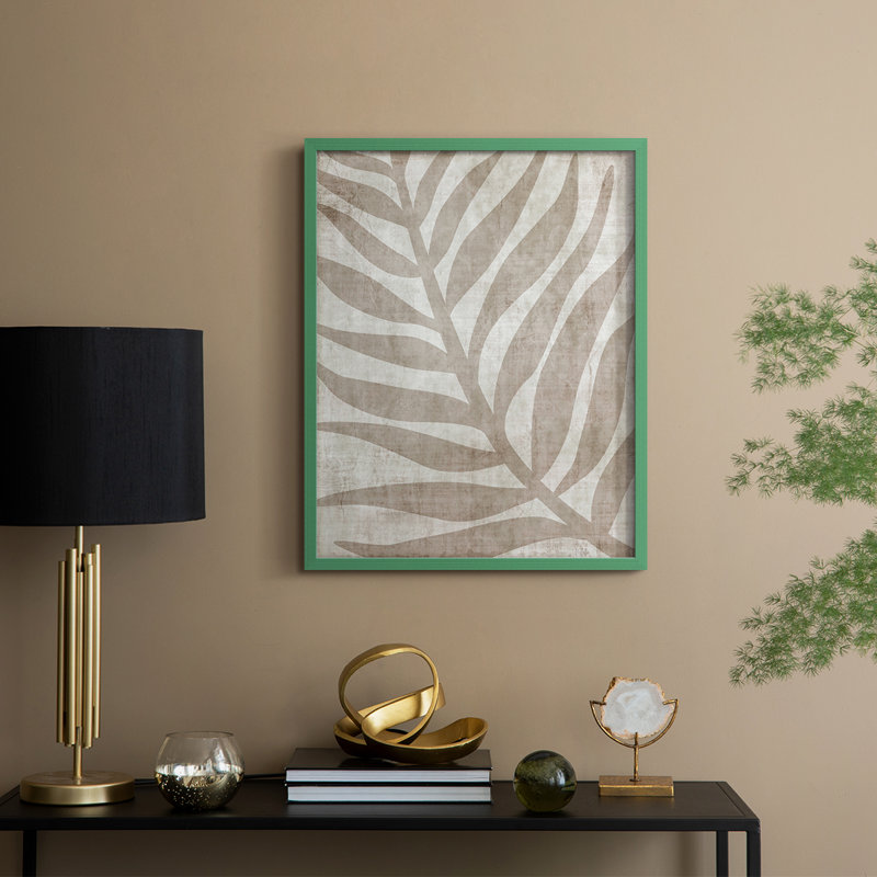 «Island Neutrals I», reproduction encadrée - bois massif, H 30 po x l 24 po, Vert