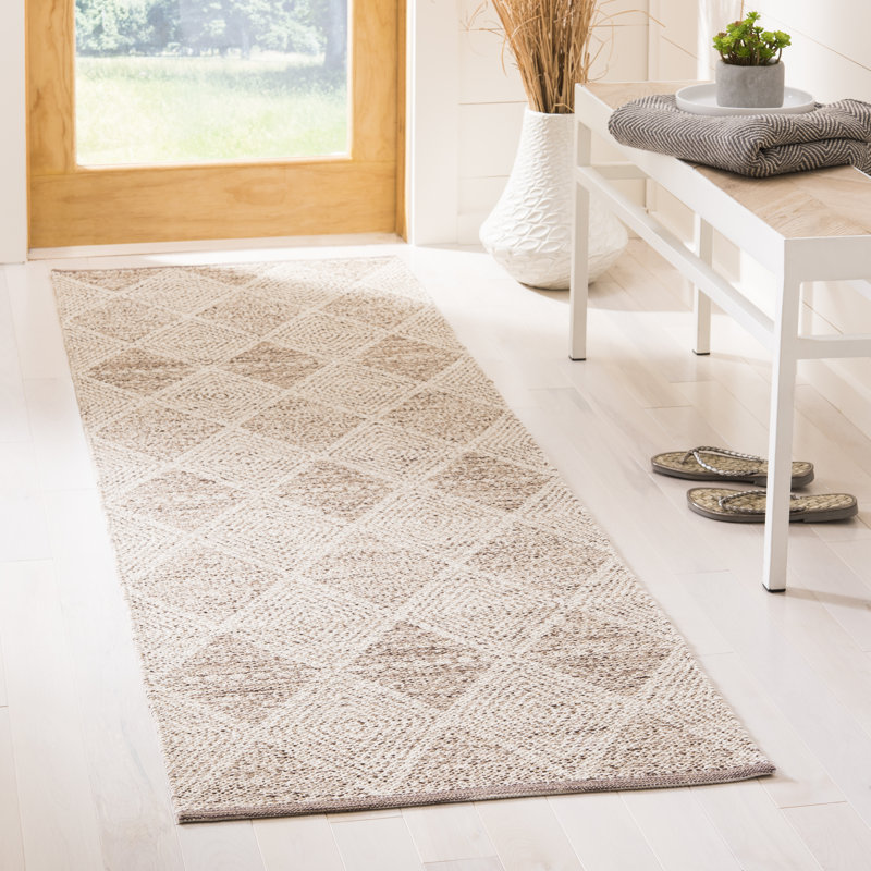 Tapis en coton tissé à la main Annia, Rond 6 pi