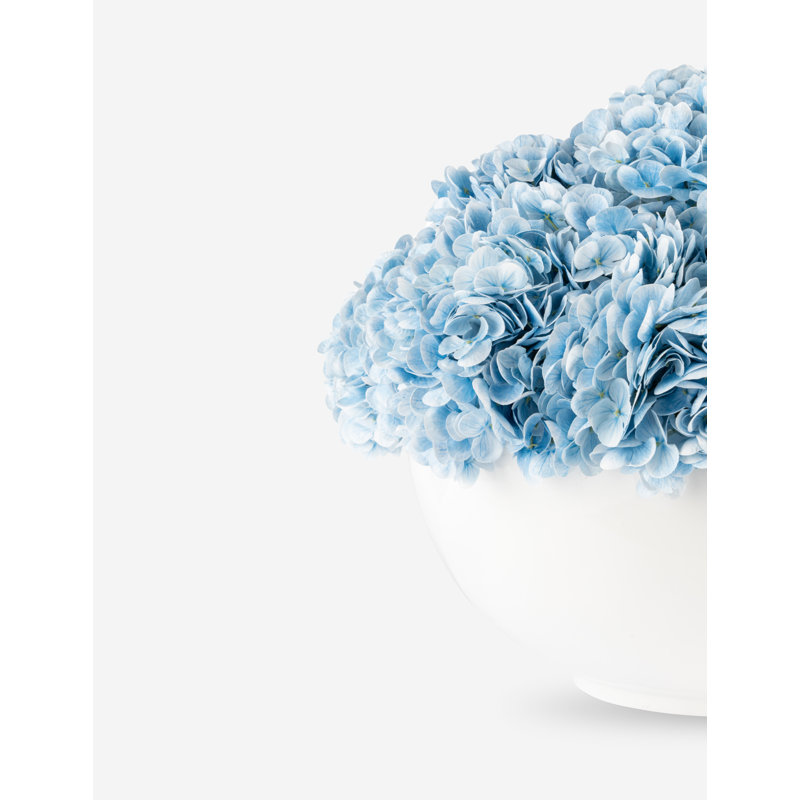 Lumi Large Realtouch Hydrangea Centerpiece, Blue