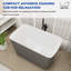 Baignoire de trempage autoportante moderne en acrylique 47 po x 27 po, surface antidérapante, conception compacte pour les petites salles de bain-83534717