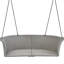 2 balançoires extérieures, tissées, coussin imperméable, siège de balançoire de patio, tissé gris avec coussin et coussins