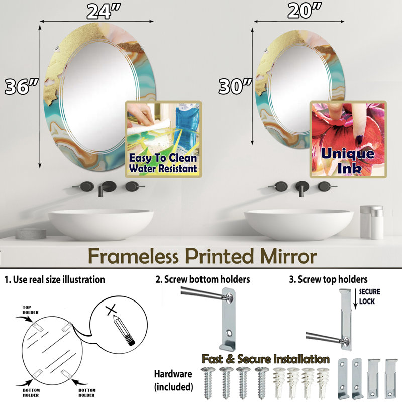 Miroir Zoeke, 36 po x 24 po