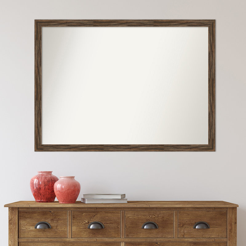 Miroir d'appoint mural en bois Chapasko, H 30 po x l 41 po