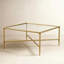 Glass Coffee Table with Gold Metal Frame-949736639