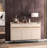 Bradley 54" Mid-Century Modern Sideboard with 4 Shelves in White-1691207969