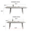 Ensemble de table et de salle à manger extensible en pierre frittée blanche-2142140541-2142140418
