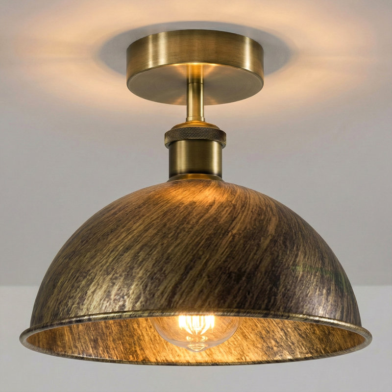 Semi Flush Mount, Brushed Brass
