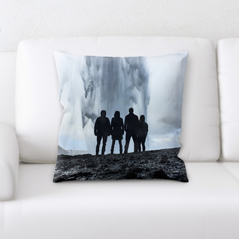 Waterfall Microsuede Reversible Throw Pillow