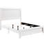 Lit double moderne Modern Bed en blanc - Faux placage de bois et rails-125278923