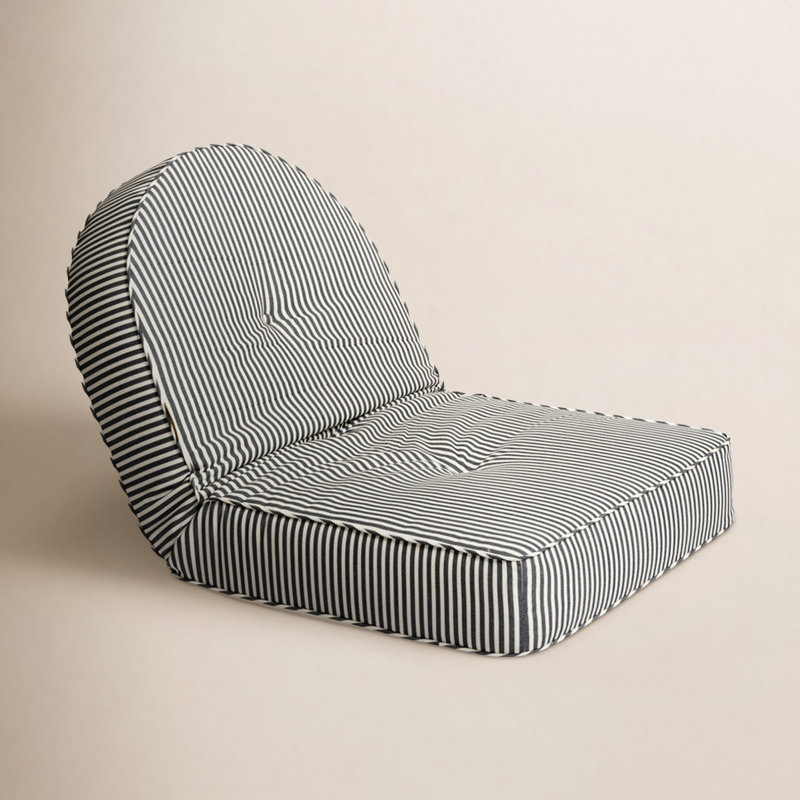 Chaise longue Laurens - Lauren's Stripe, Bleu marine