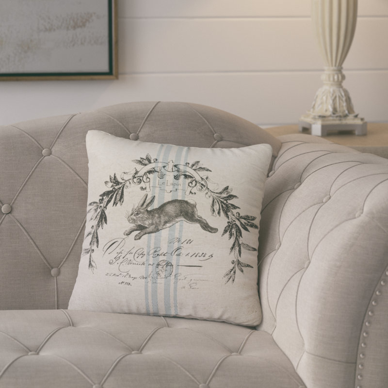  French Farmhouse Throw Pillow, 16" H x 16" W x 6" D