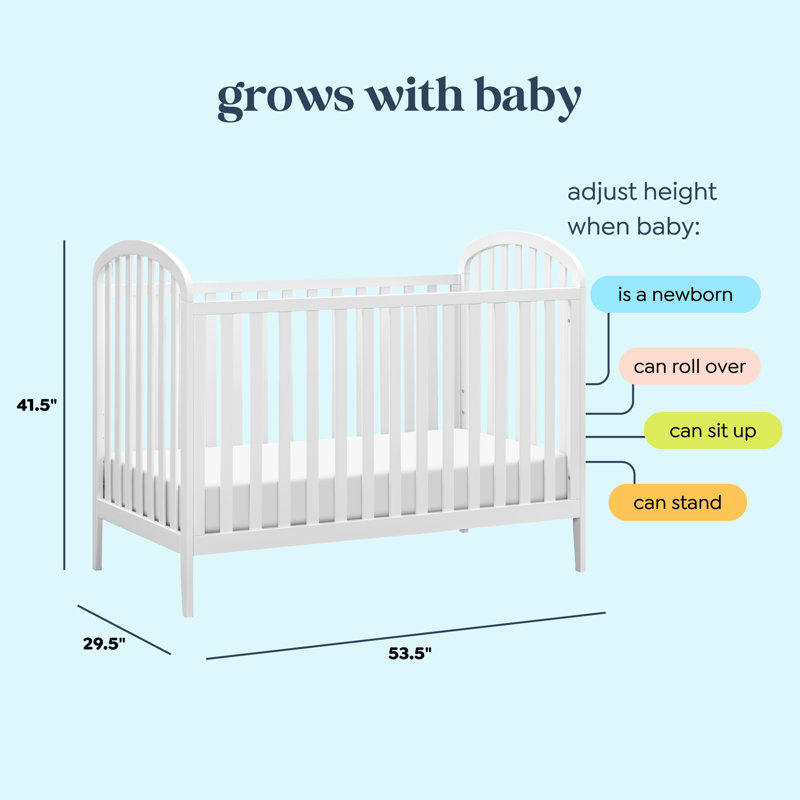 Beau 3-In-1 Convertible Crib, White
