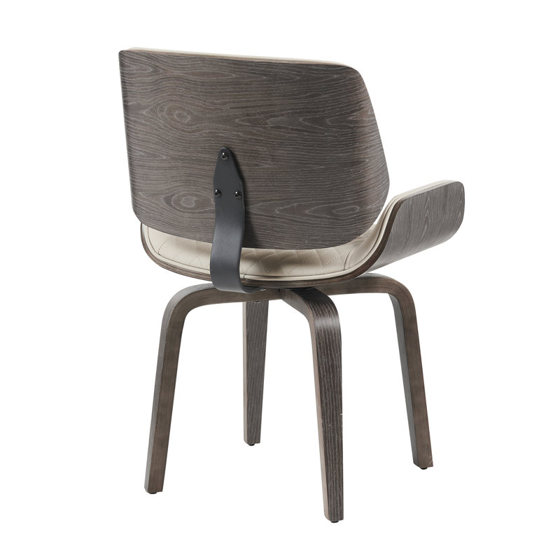 2 pièces Mid-Century 360? Chaises de salle à manger pivotantes - Revêtement en similicuir / design ergonomique, Beige