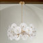 Lustre moderne à 9 lumières avec détails en cristal