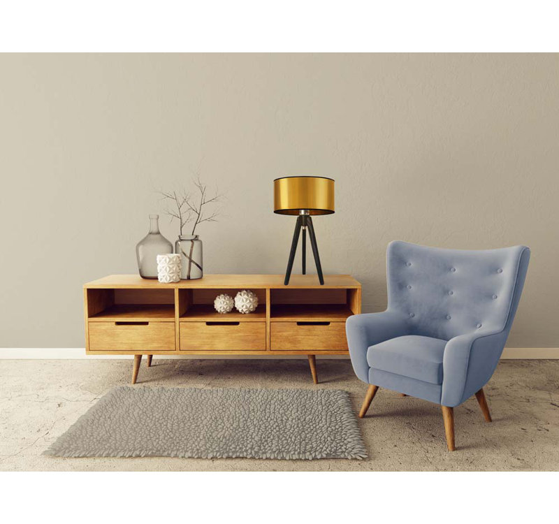 Wood Tripod Lamp
