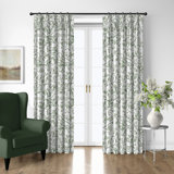 Tinsley Ivy Cotton Pinch Pleat Drapery Panel Set of 2