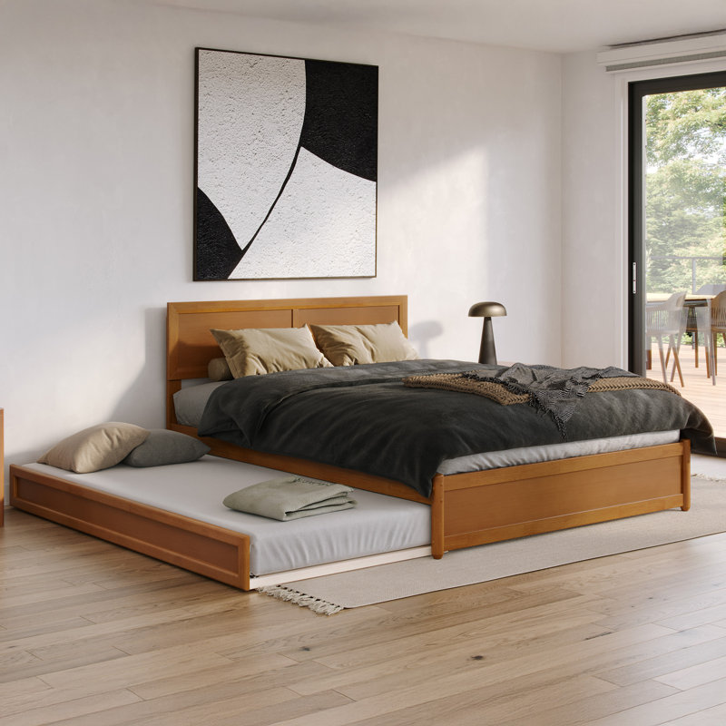 Lit plateforme Astley, Grand, Caramel clair