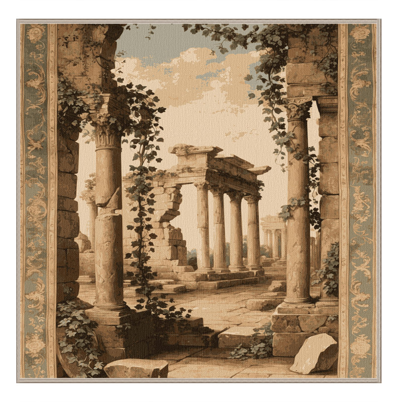 Tapis brun français lavable à la machine, Carré 5 pi