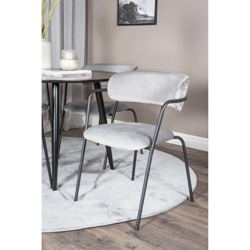 Marguerite 4 - Person Dining Set, Black/Grey