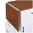 K&K 39.3" Farmhouse Kitchen Island with Drop Leaf, Kitchen Storage Island with Open Side Rack, One Drawer, Towel Rack, Rolling Kitchen Cart with Lockable Wheels for Lawn Garden, White-2128933031