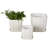 Cole And Grey 3 Piece Ceramic Ribbed Planter With Attached Saucer Set-1050279593