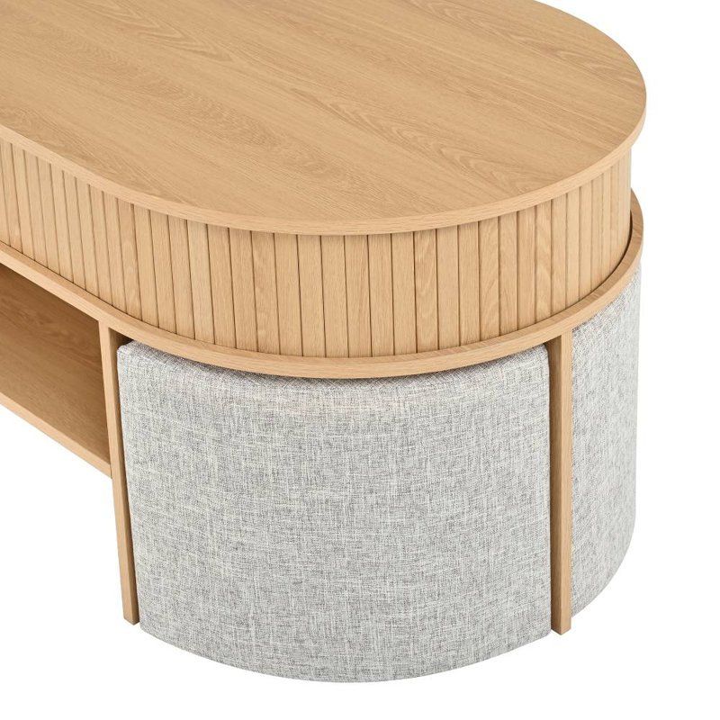 Table basse ovale (bois)