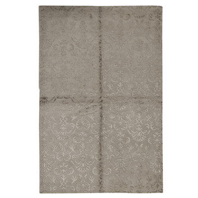 Himalayan Hand Woven Wool Damask Area Rug