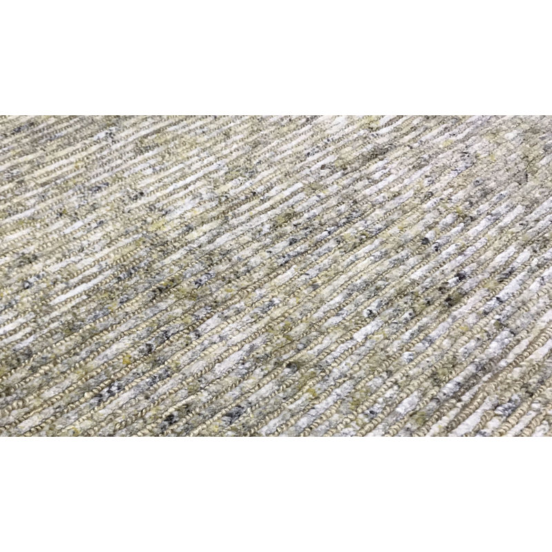 Tapis beige noué à la main de haute qualité