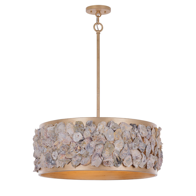 Leanne 6-Light Pendant in Chandon by Breegan Jane, 9.5"H x 24"W, 4